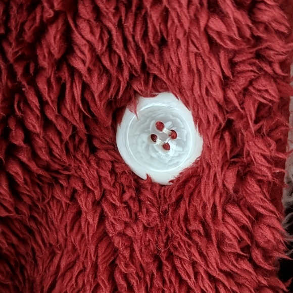 5/$45 Super Soft Cute Red Fluffy House Coat - Picture 3 of 7